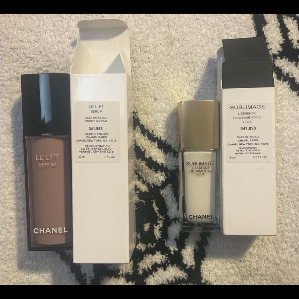 CHANEL Le Lift Serum and Sublimage Essence - Black and Cream